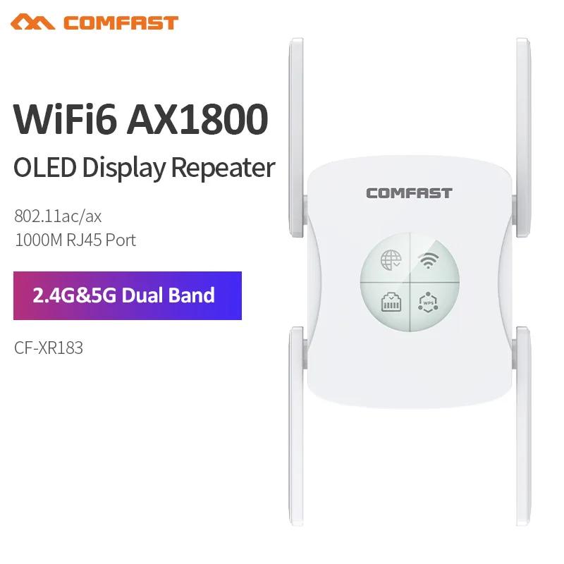 Comfast CF-XR183  6 , OLED ÷ Ȯ, 802.11ax  ȣ  , ⰡƮ Ʈ, 2.4G, 5GHz, 1800Mbps